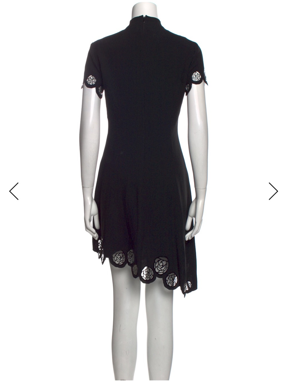 Versus Versace Black Short-Sleeve Lace-Trim Mini Dress